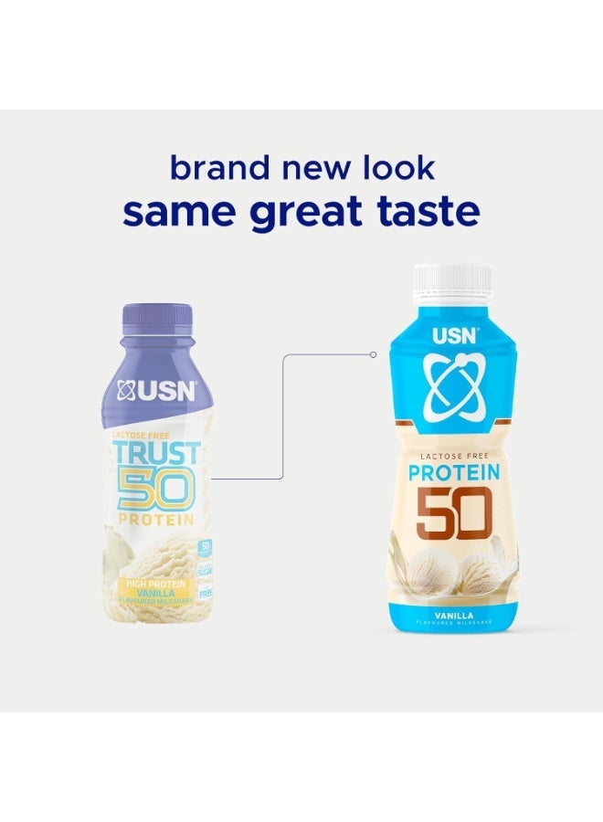 يو إس إن ميلك شيك بروتين بنكهة الفانيليا من USN Trust، 500 مل - Image 5